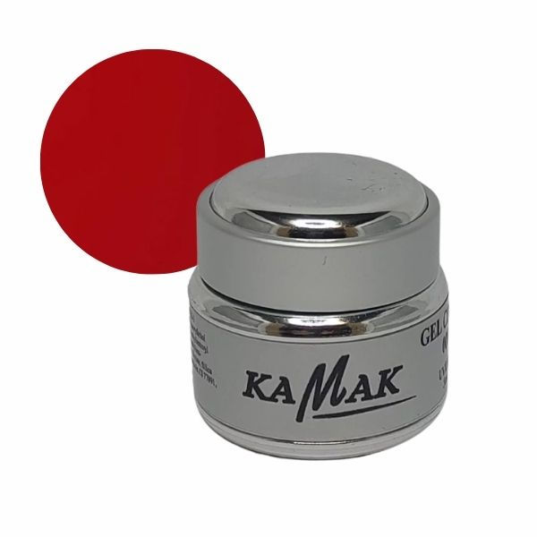 KAMAK Gel color 002 in barattolino argento, in secondo piano sfera colore. KAMAK ITALIA