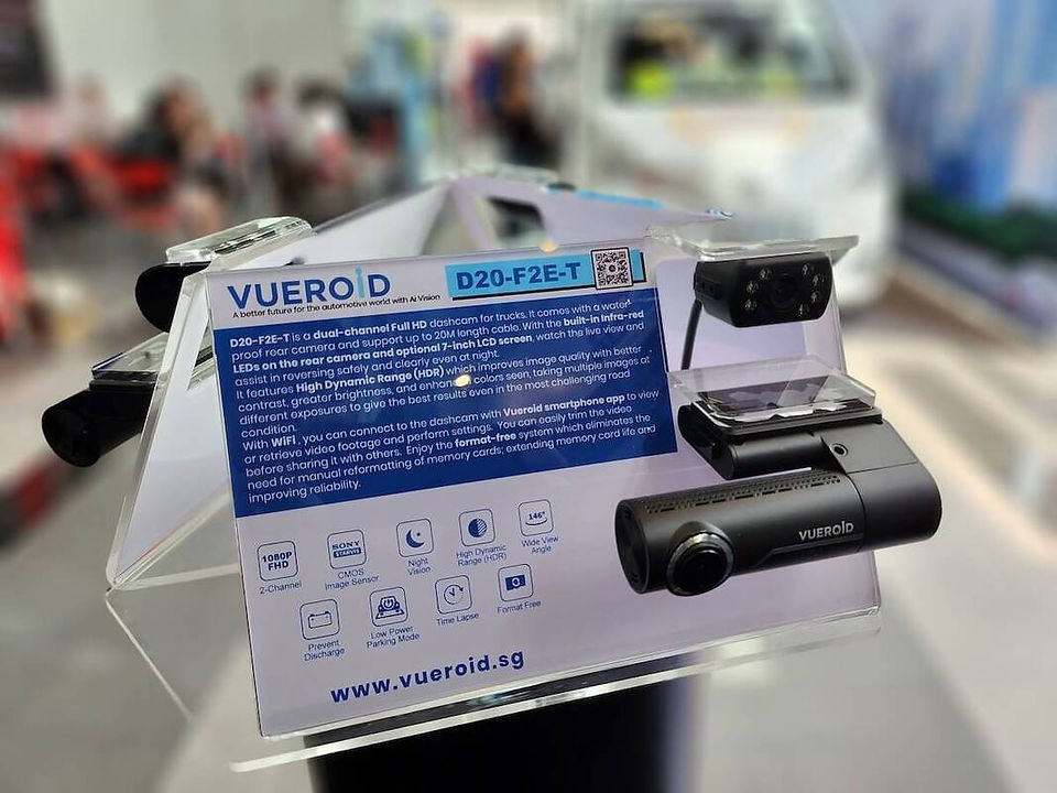 Vueroid D20-T, dual-channel dashcam for trucks