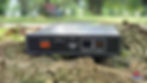 Power port, USB port, switch and LED indicator on the rear of the dashcam battery