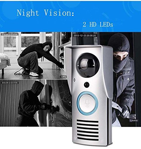 Thumbnail: Wireless Video Doorbell ,Wireless Wifi Remote 10.0 MP Piexl Unlock Rainproof Nig
