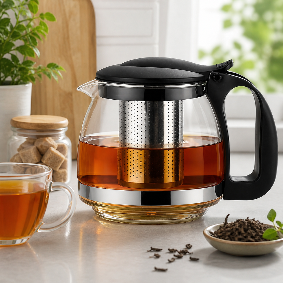 Thumbnail: Apollo Glass Teapot with Removeable Stainless Steel Infuser 1.1L Heat Resistant