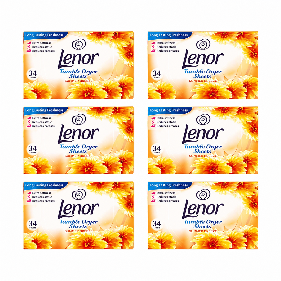 Thumbnail: lenor tumble dryer sheets summer breeze 34 sheets 6 pack fabric softener