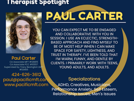 🎉 Therapist Spotlight: Paul Carter, LPCC, AMFT