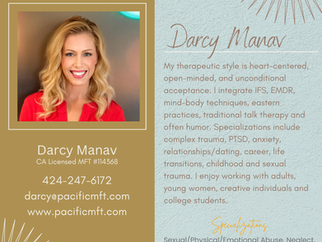 ⭐ Therapist Spotlight - Darcy Manav