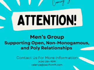 🎉  COMING SOON!  🎇   Men's Group in support of Poly, Open, and Non-monogamous Relationships