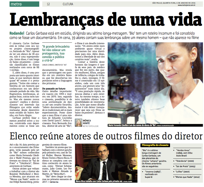 Jornal "Metro".