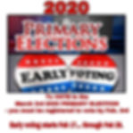 2020 Primary Voter registration Early Vo