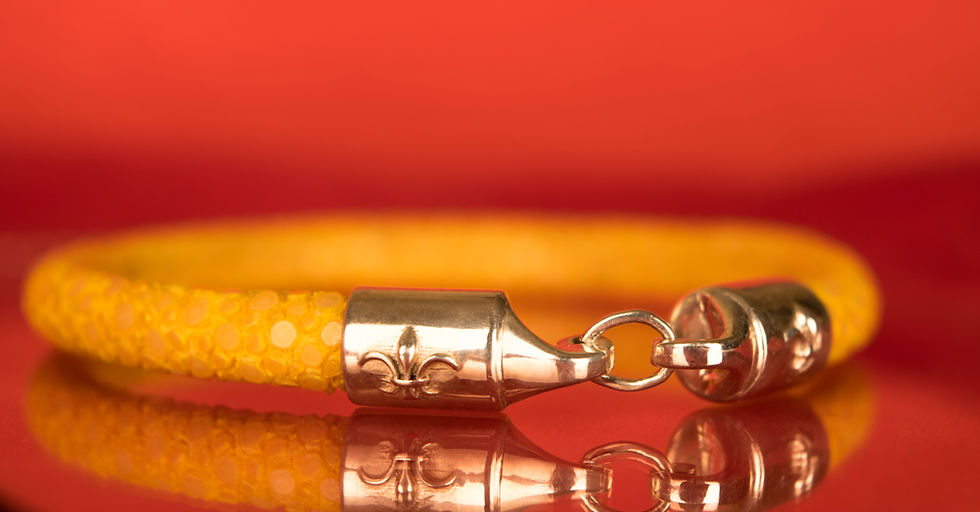 Thumbnail: Yellow Stingray Leather Bracelet