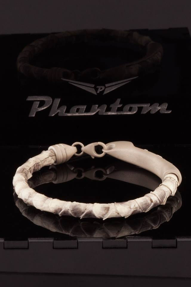 Thumbnail: Grey Python Leather Bracelet