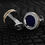 Миниатюра: Sterling silver & blue pythin skin cufflinks
