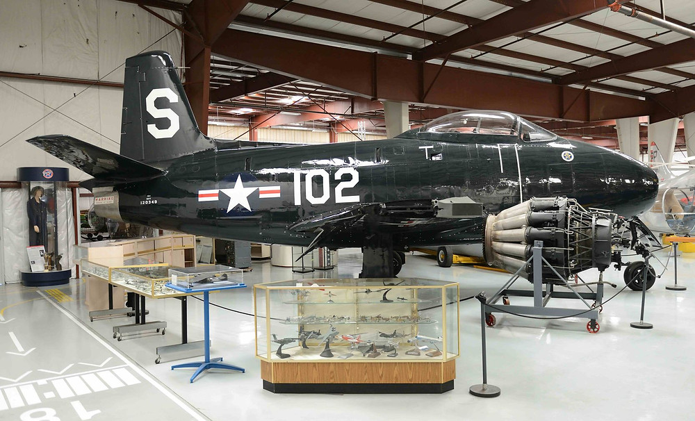 The FJ-1 was the US Navy's first operational fighter and performed the first jet take-off and landing form a carrier at sea.