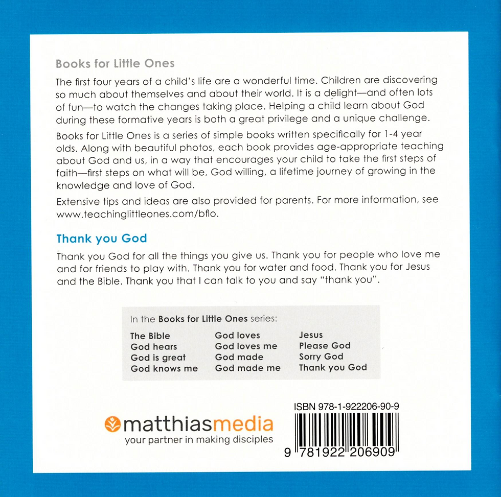 Thumbnail: Books For Little Ones - Thank You God