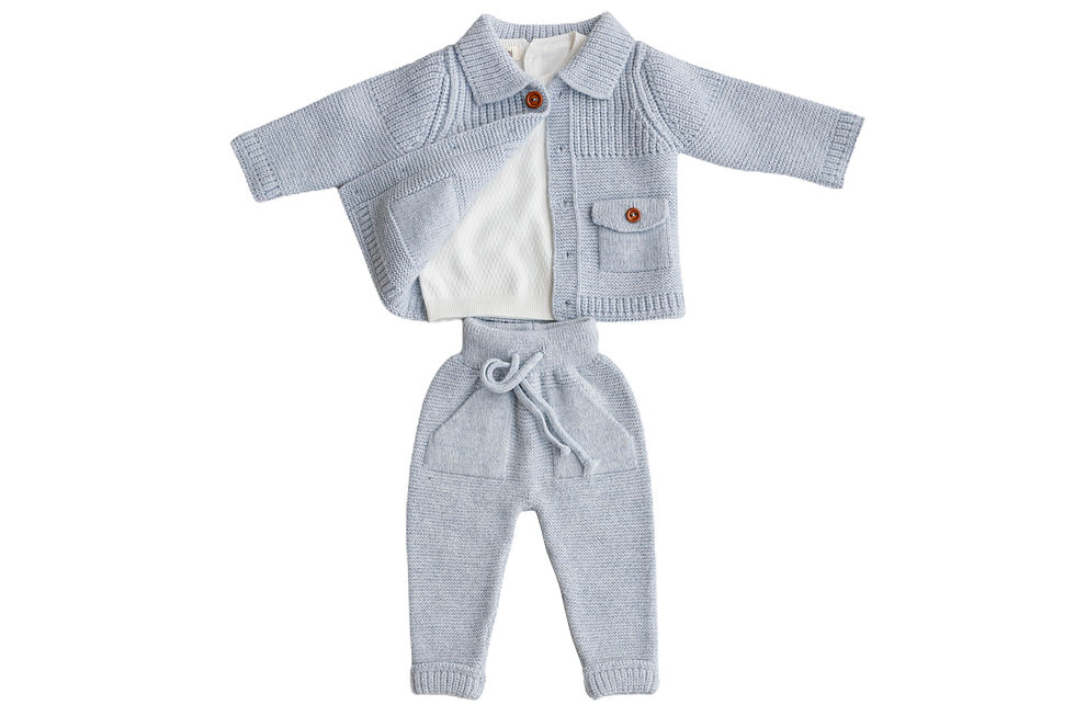 Küçük resim: Unisex Merinos Yünü Triko Body'li 3’lü   Takım