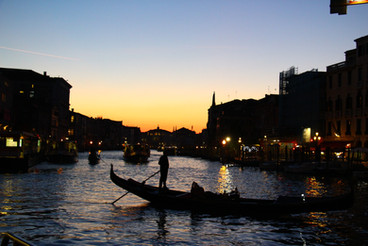 Mystical view on the Grand Canal by night