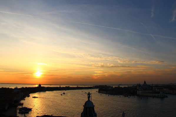 On top of the tower of the Chiesa di San Giorgio Maggiore
