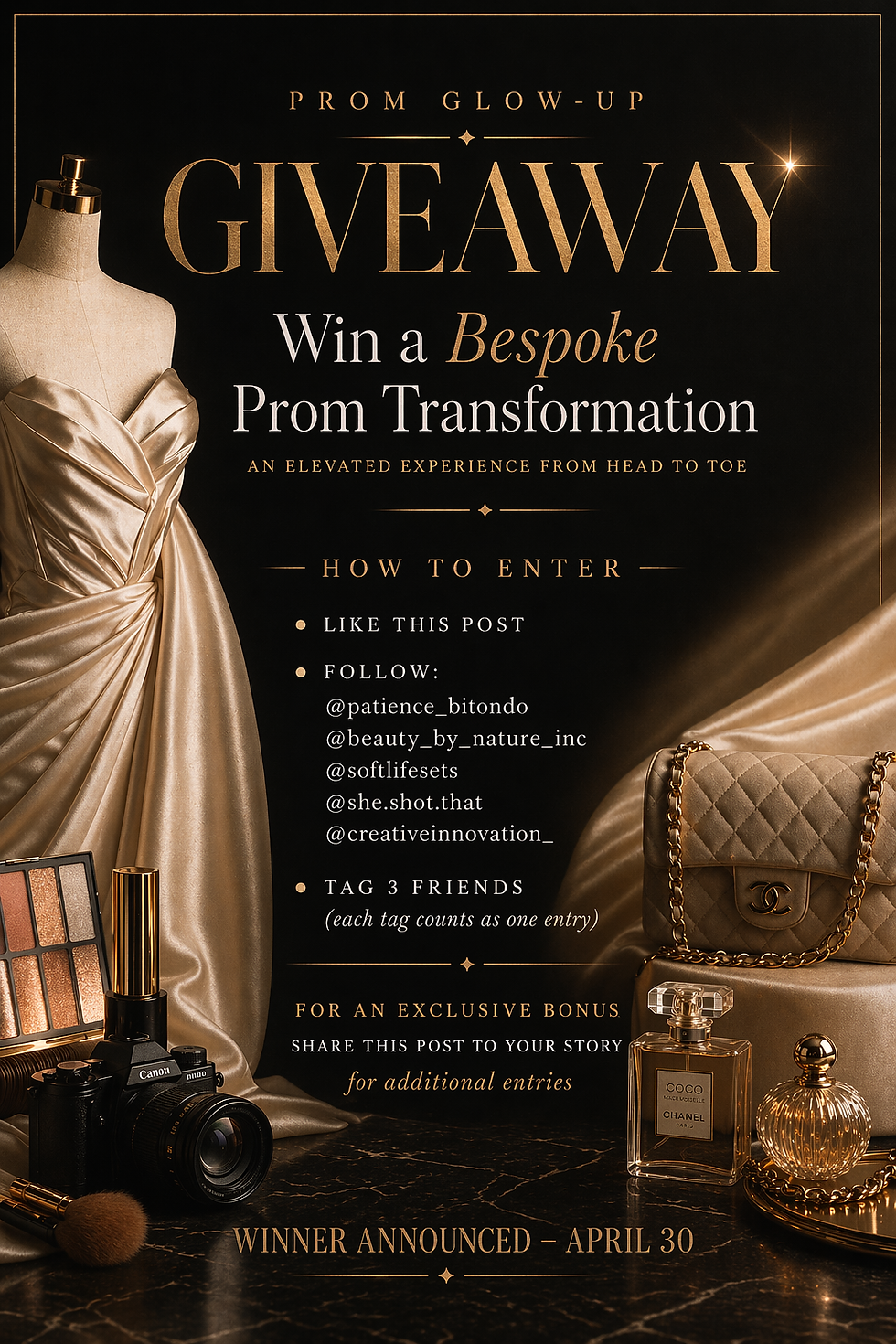 Prom Glow Up Giveaway poster