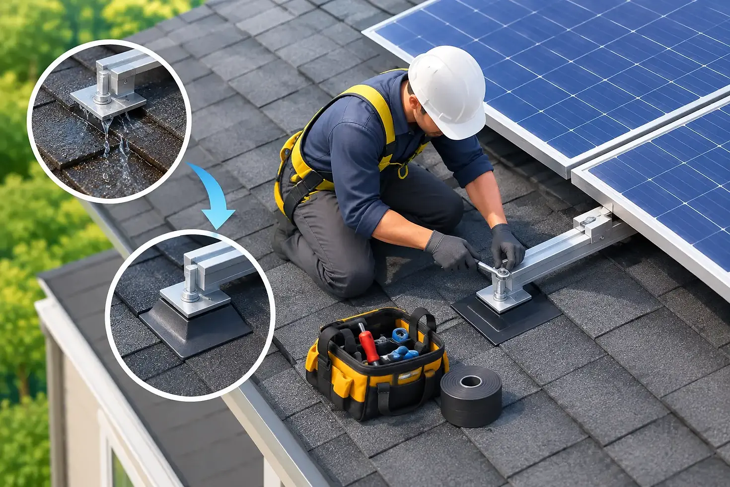 Solar Mounting Repair Case Study: Stop Roof Leaks