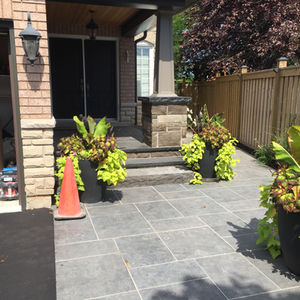 Porch & Natural Stone Walkway