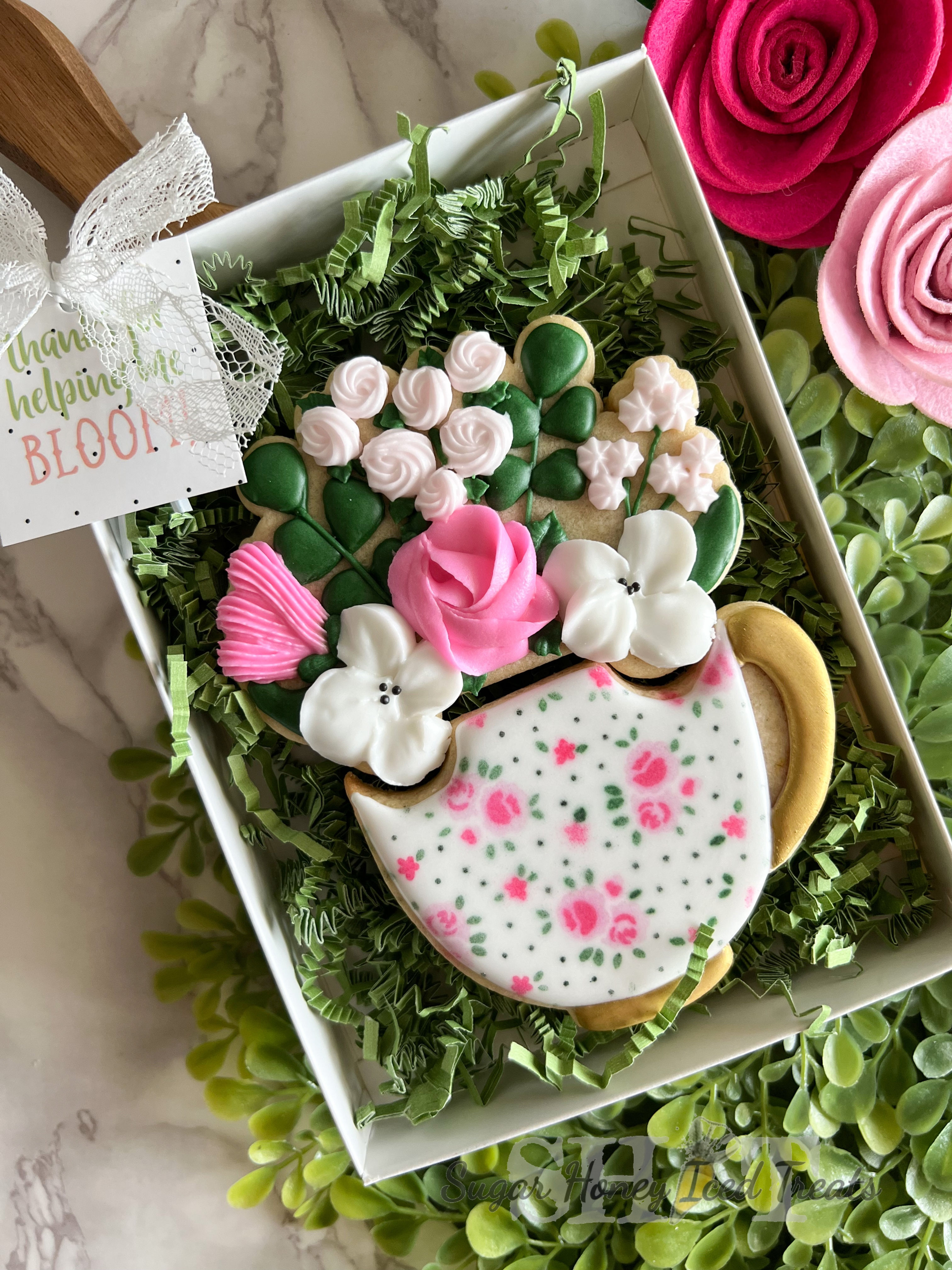 Teacup Bouquet Cookie Set