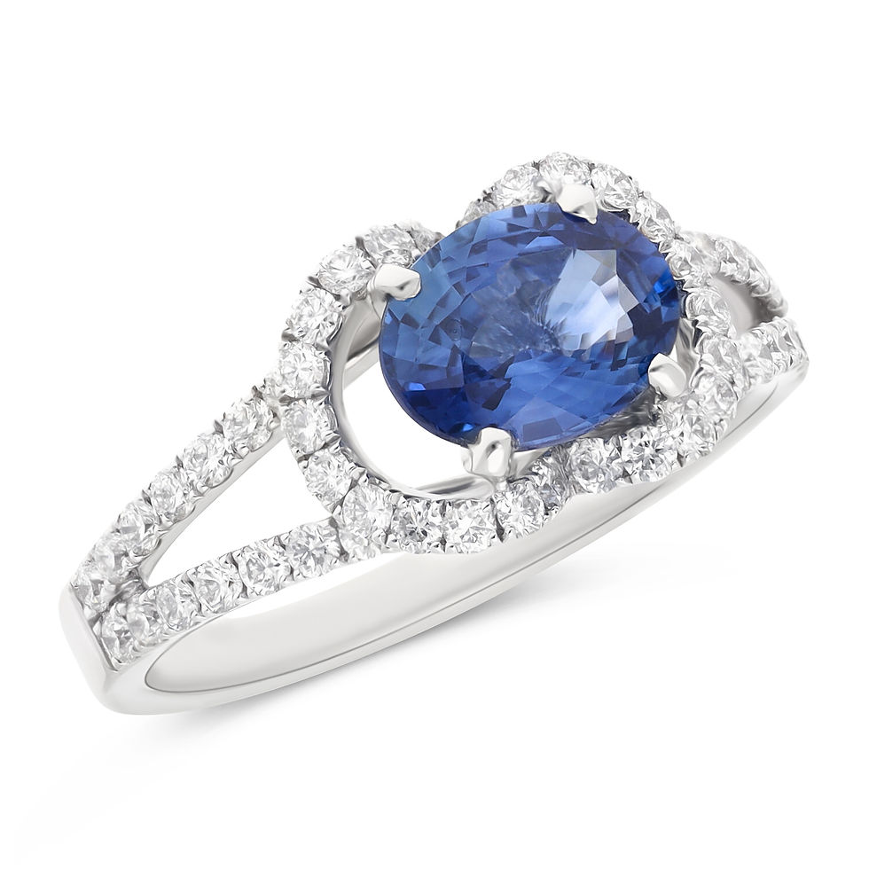 Bague saphir et diamants