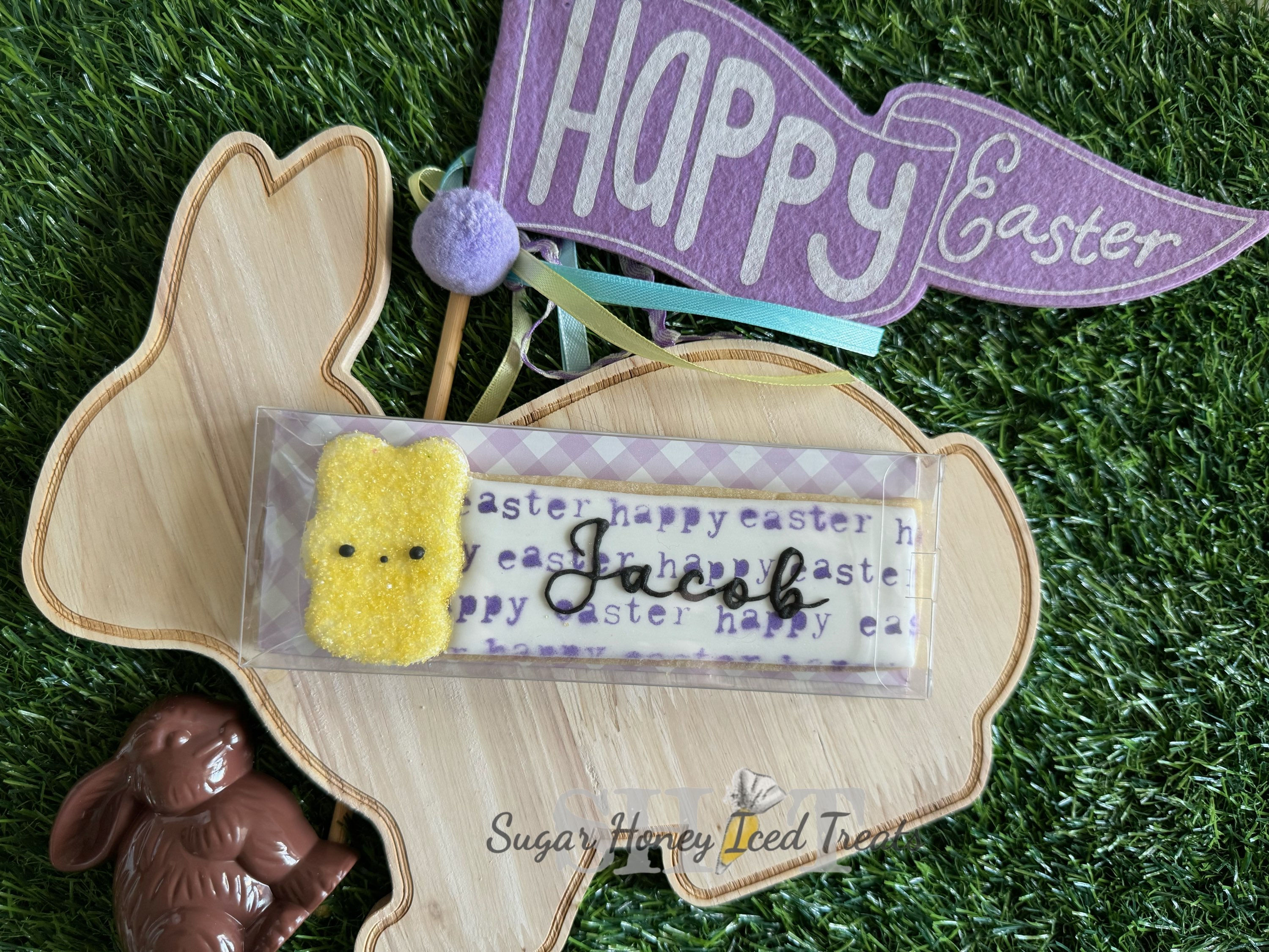 Bunny Name Card Cookie