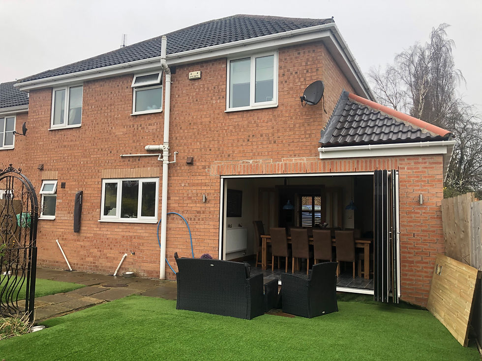 Rear elevation after