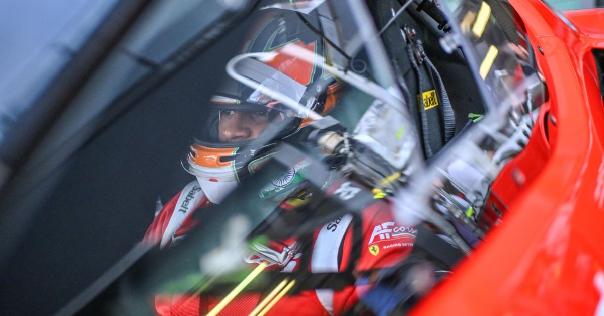 mahaveer on the racing track