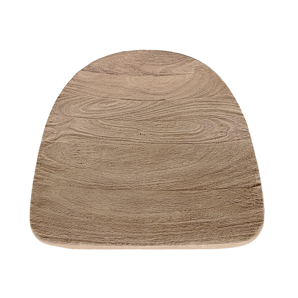 Thumbnail: White James Mango Stool With Metal Base – J Ivory