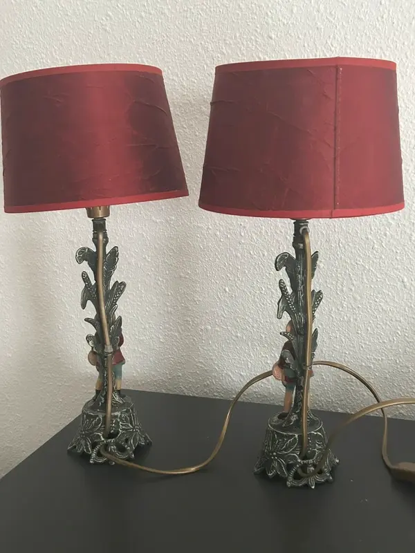 Miniature : Paire de lampes figuratives vintage – Style Capodimonte – années 50/60