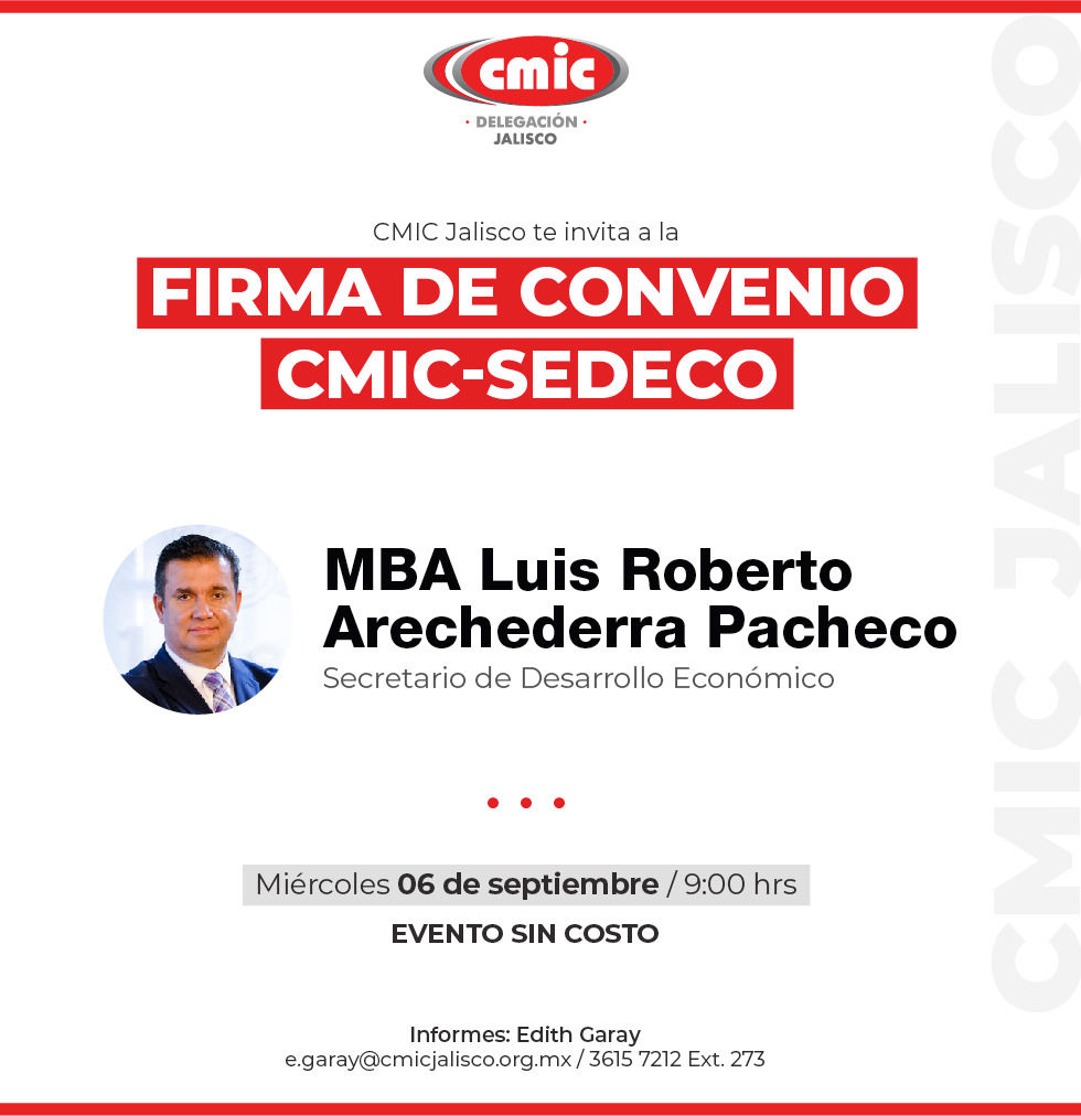 Firma de Convenio CMIC-SEDECO
