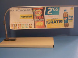 Soporte 60x20 Carteleria Gondola SCR-0520