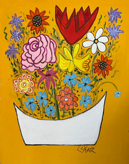large flower painting