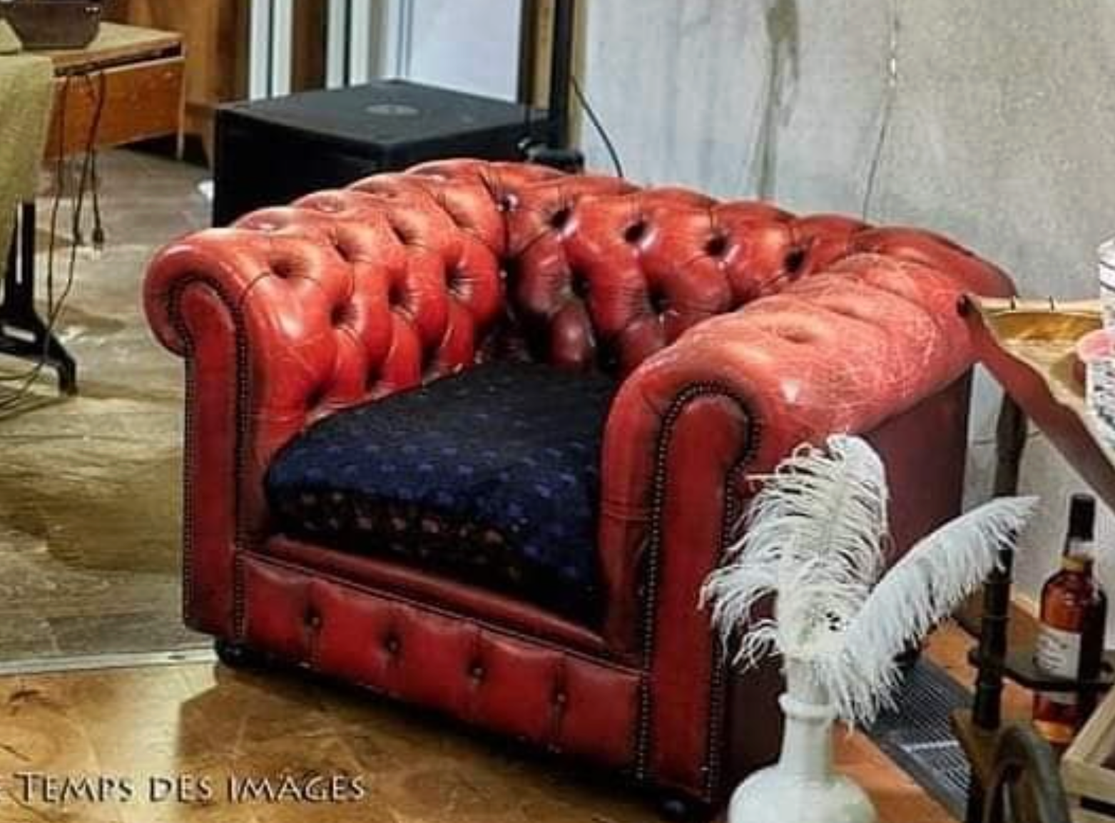 Fauteuil Chesterfield Rouge