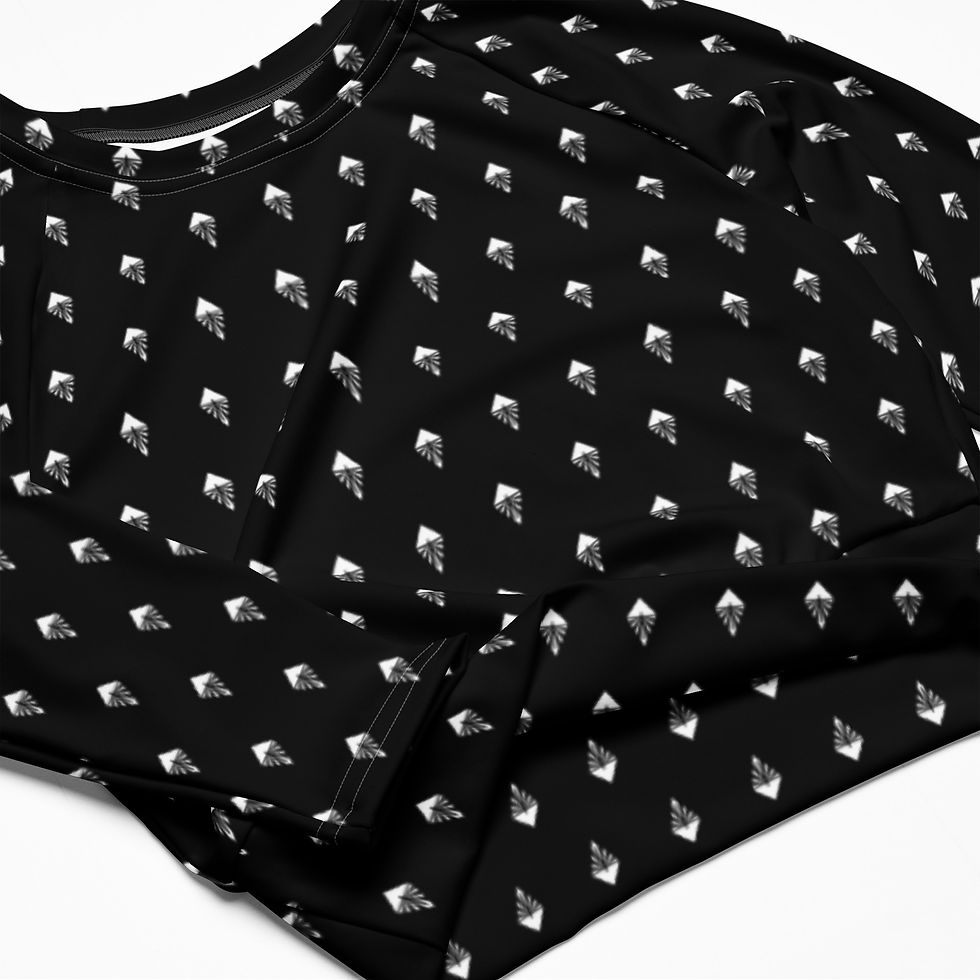 Thumbnail: Ministry Long-Sleeve Crop Top (Black)