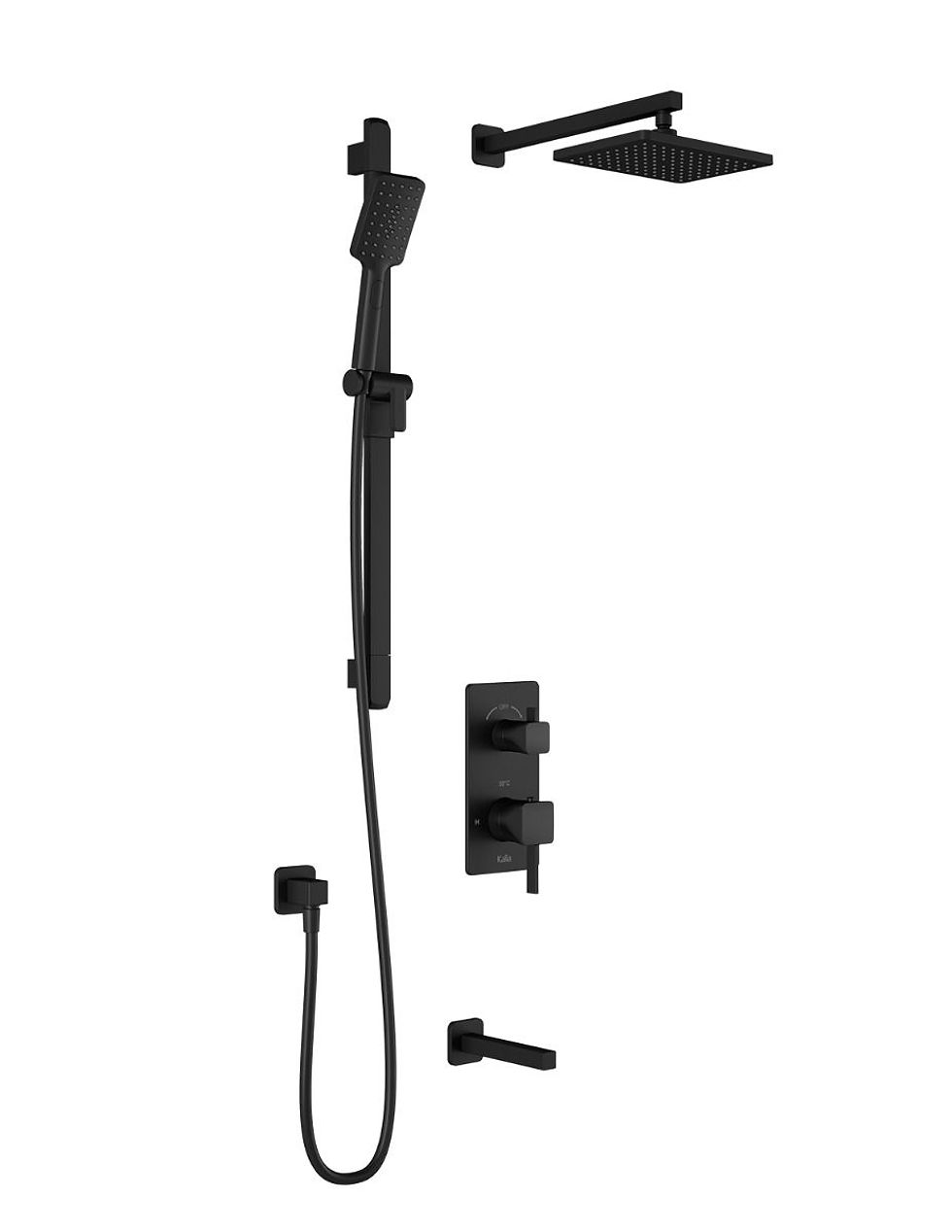 Thumbnail: Kalia Squareone BF1654 TD3 Thermostatic Shower System with Tub Spout