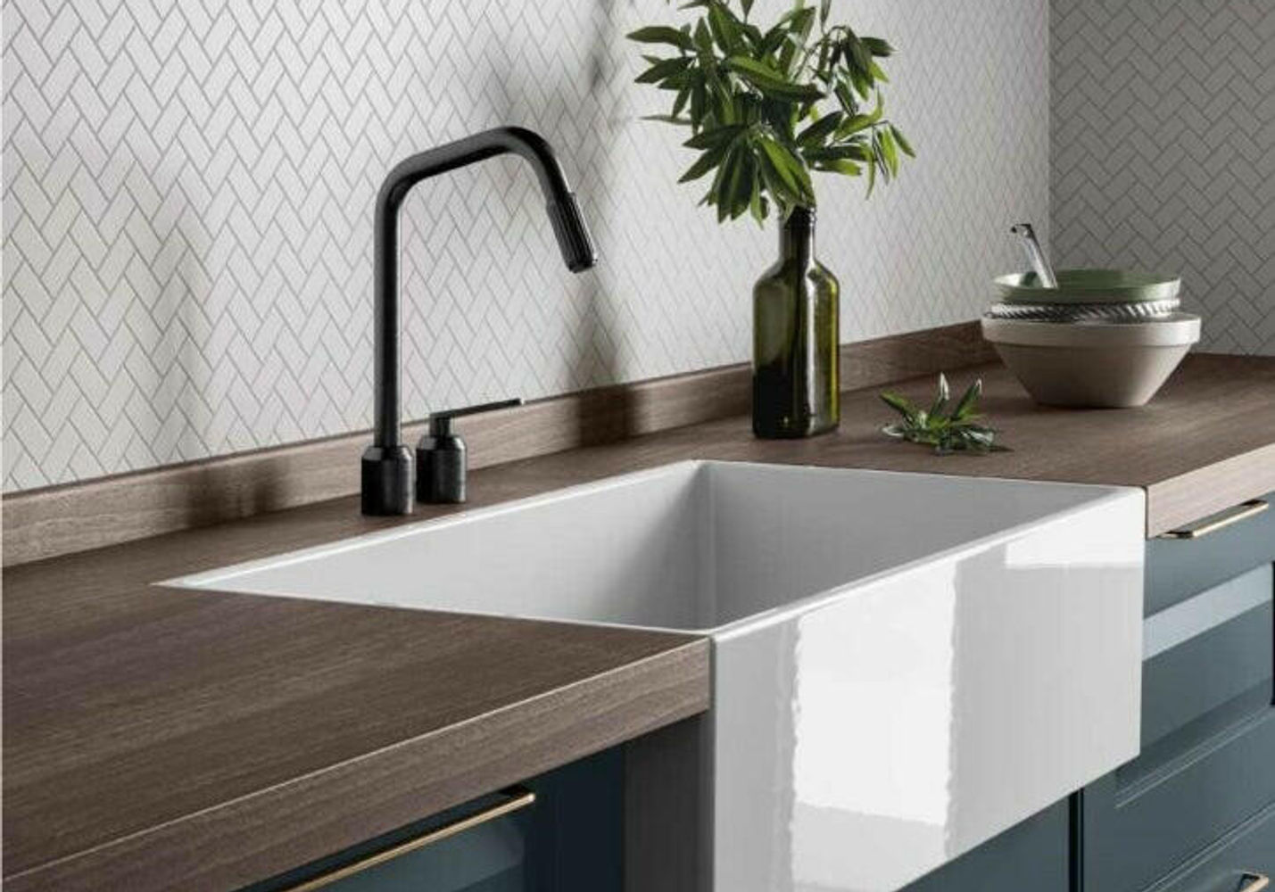 Cheviot Adria Fireclay Kitchen Sink
