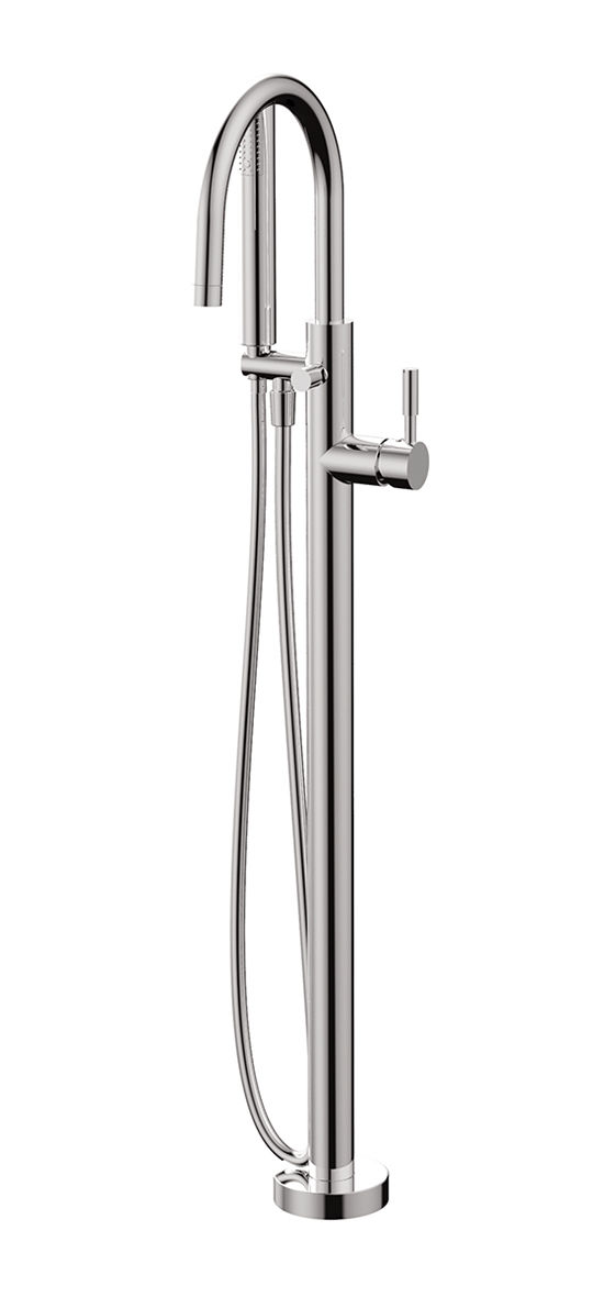 Aquabrass Geo Floormount tub filler with handshower - 27N84