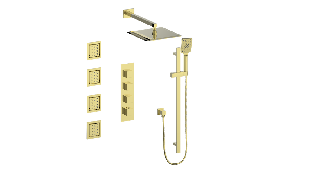 Vogt Kapfenberg 3/4" High-Flow TH Shower Kit with Body Jets