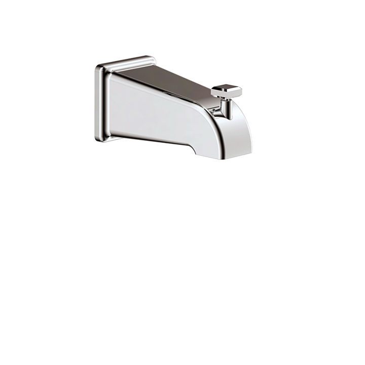 Aquabrass Tub Spouts 5 1/2″ square tub spout with diverter - 10232