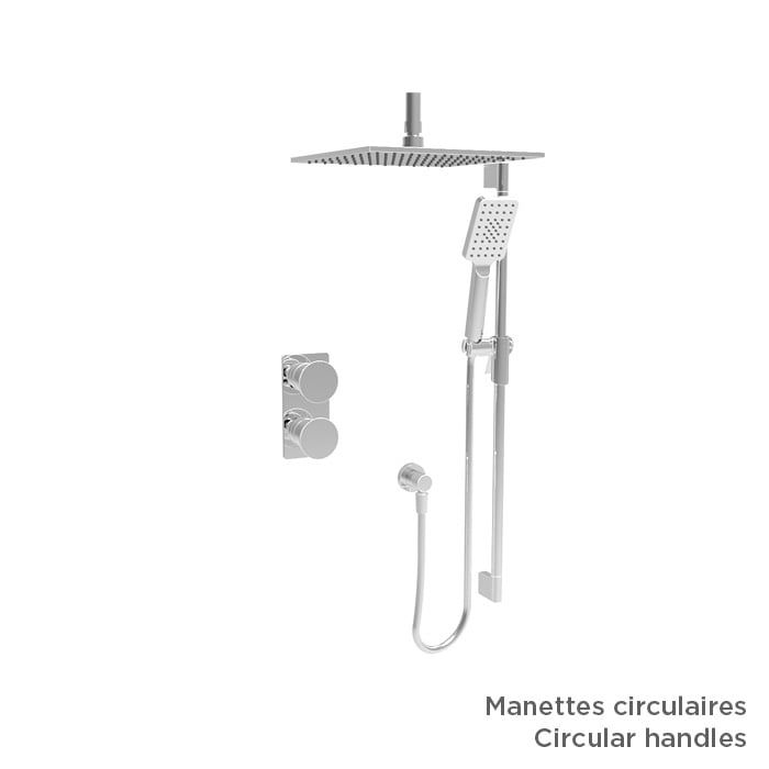 BARIL Complete thermostatic pressure-balanced shower kit (handle… — PRR-4204-80