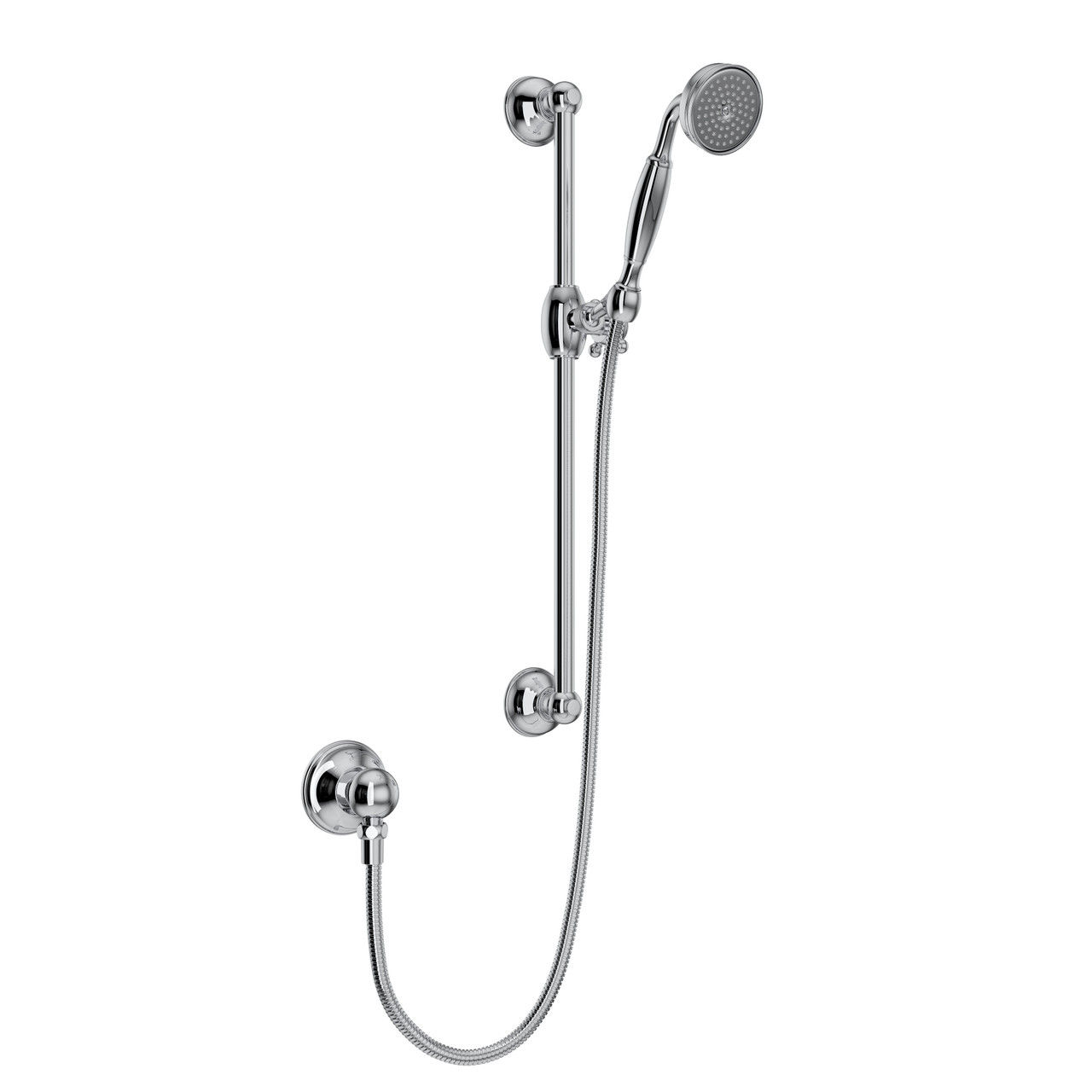 ROHL Handshower Set With 22" Slide Bar and Single Function Handshower — 1301E