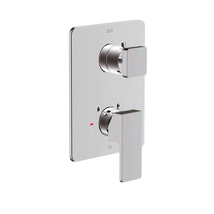 ALT 20843 Riga trim set for pressure balance valve with 3-way diverter, shared f