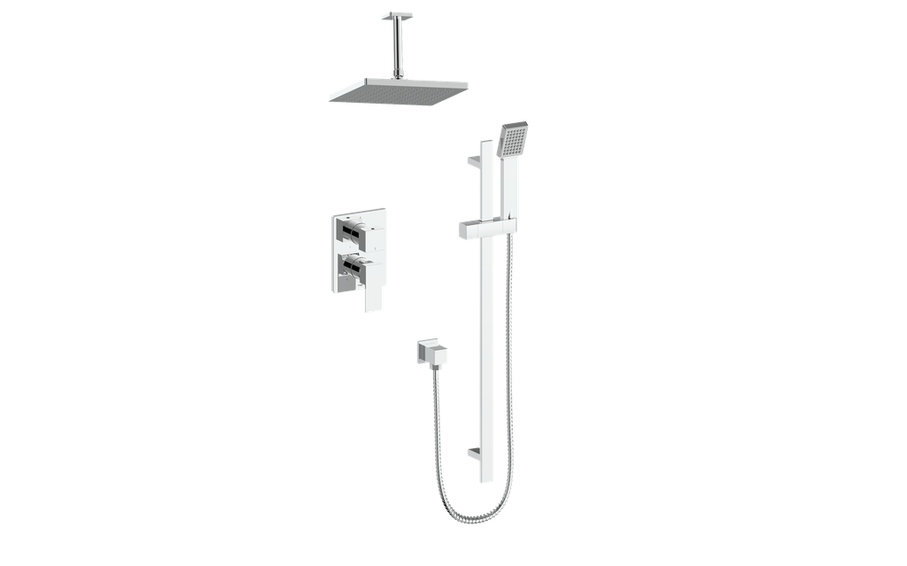 Vogt Kapfenberg 2-Way PB Shower Kit with 6" Ceiling Arm