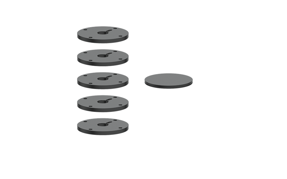 Thumbnail: Vogt Mond Accents for High-Flow Valve, 4 Stops, Cross/Crescent Handles AZ