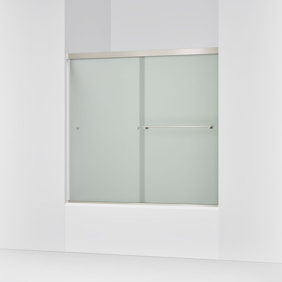 Thumbnail: Kohler Revel 55-5/8"-59-5/8" W x 55-1/2" H bypass bath door with… — K-707000-D3