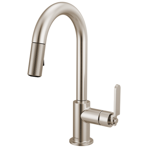 Brizo Litze® Pull-Down Prep Faucet with Arc Spout - Industrial Handle ...