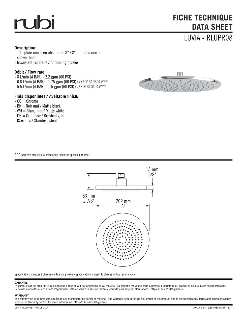 Thumbnail: Rubi Lexa RLX821 1/2" Thermostatic Shower Kit