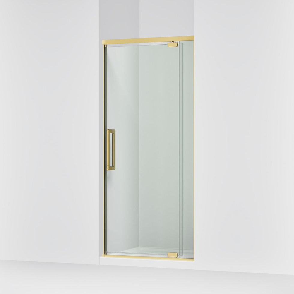 Thumbnail: Kohler Statement 32"-36" W x 76" H pivot shower door with 5/16"… — K-CA37598-8L