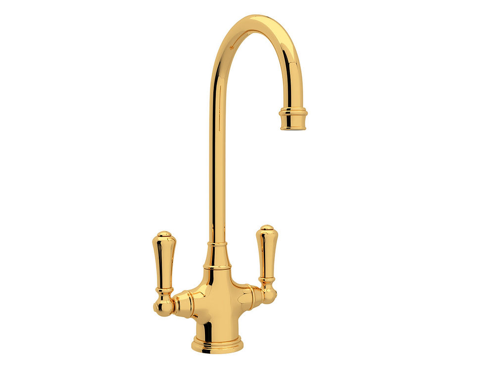 Thumbnail: Perrin & Rowe Georgian Era Two Handle Bar/Food Prep Kitchen Faucet