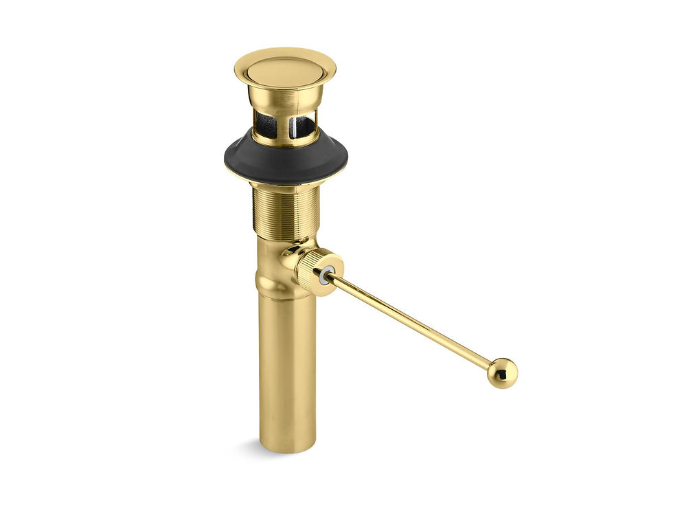 Thumbnail: Kohler Premier pop-up drain, exposed, with overflow — K-7114-A